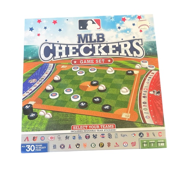 NIB MasterPieces Officially licensed MLB League-MLB Checkers Board Game - Picture 1 of 3